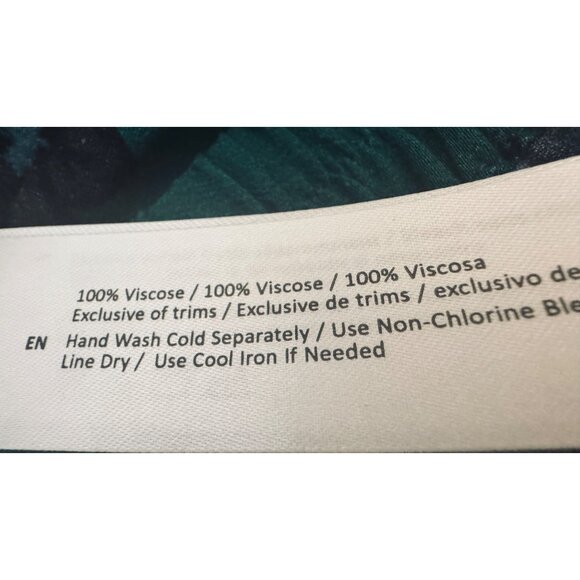 NWT Band Of The Free Small Emerald Green & Black Floral Midi Skirt Viscose - Picture 9 of 14